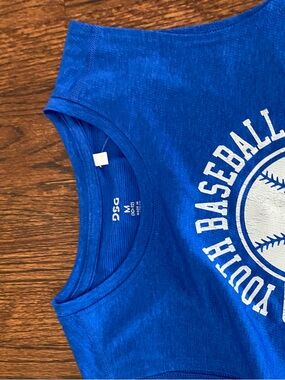 DSG Youth Royal Blue Baseball Graphic Tank Top